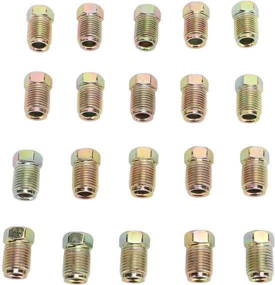 Fittingi di rimbalzo 20 pezzi - M10x1.0 misura del filo - Bronzo antico - Connettori di rimbalzo - Installazione facile - Adatto per condotti di rimbalzo 3/16 pollici