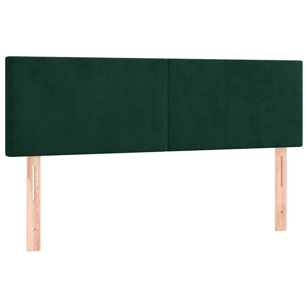 Giroletto a Molle con Materasso Verde Scuro 140x190 cm Velluto 3141182