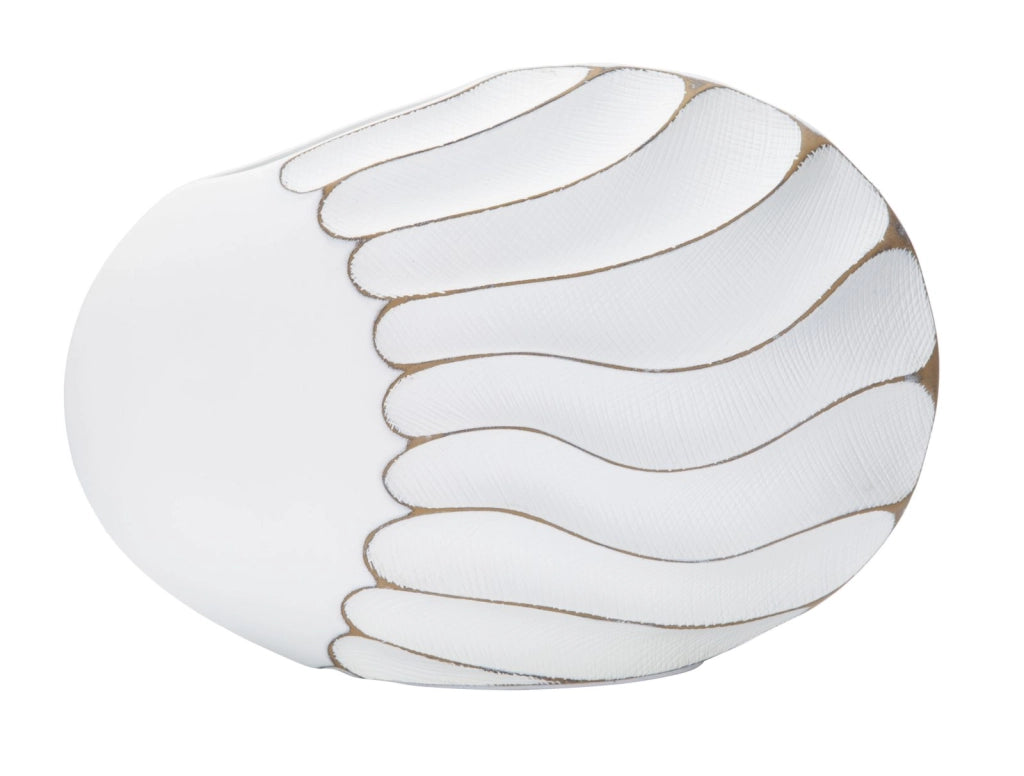 Vaso Lines 34x24,5x11,5 cm in Poliresina Bianco