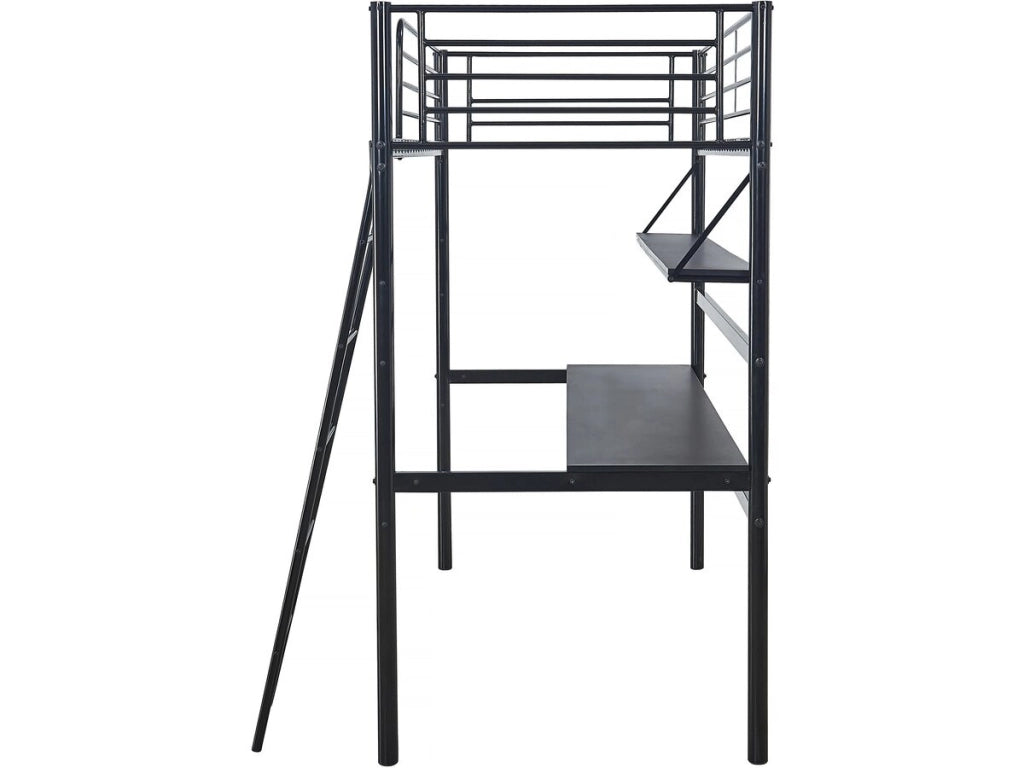Letto a soppalco "Alona" - 90 x 190 cm - Nero