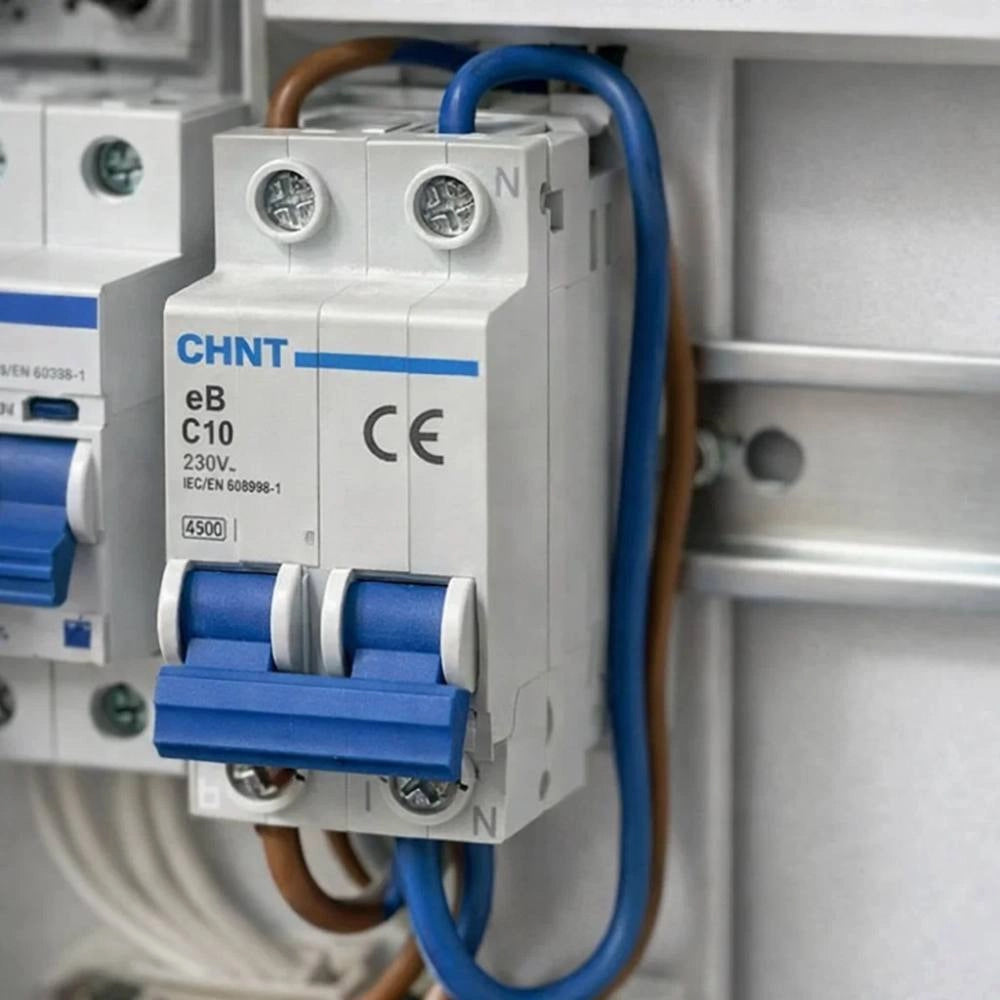 Chint interruttori magnetotermici 1p+n curva c 4,5ka serie eb 2 moduli *** ampere 10 ampere, confezione 1