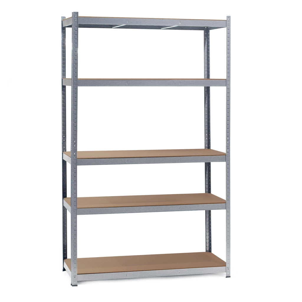 Scaffale per carichi pesanti zincato 100x50x204cm Scaffale a incastro 5 ripiani 200kg/piano