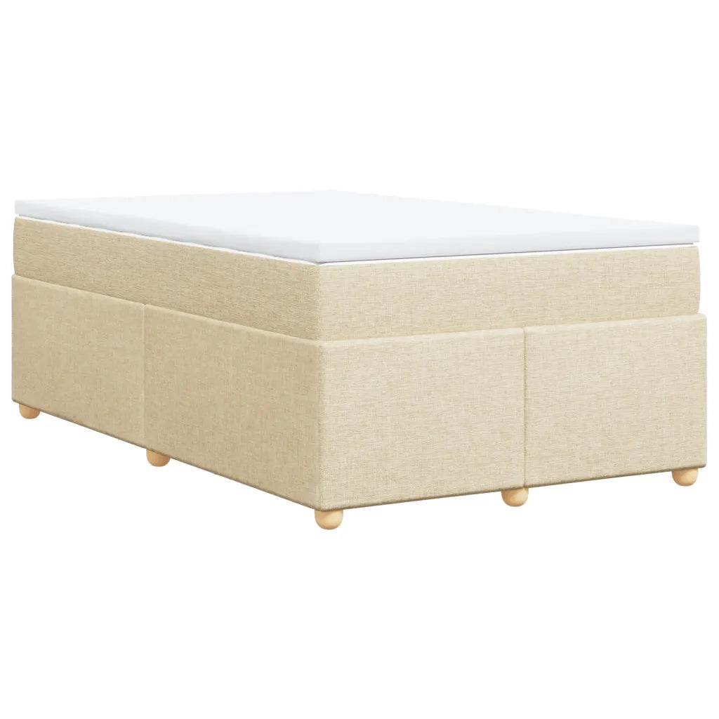 Giroletto a Molle con Materasso Crema 120x190 cm in Tessuto 3285364