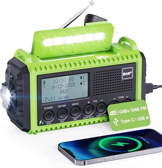 Radio a manovella - Radio di emergenza - Radio a dinamo - Radio a mano - Camping - Esterno - Situazioni di emergenza - Viaggi - Survival