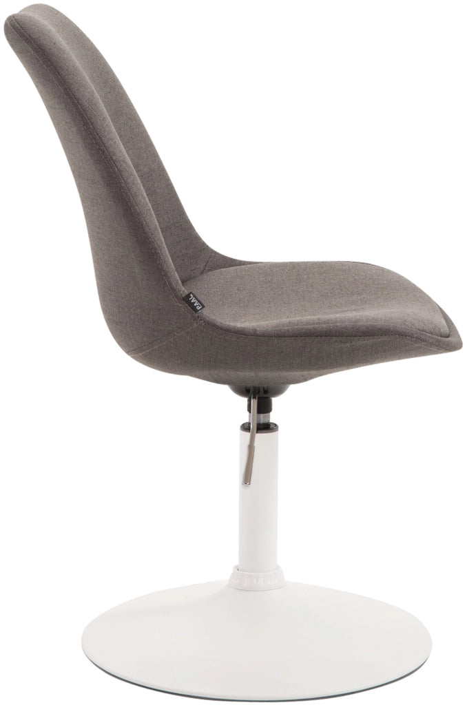 Sedia da pranzo MAVERICK in tessuto grigio scuro,bianco