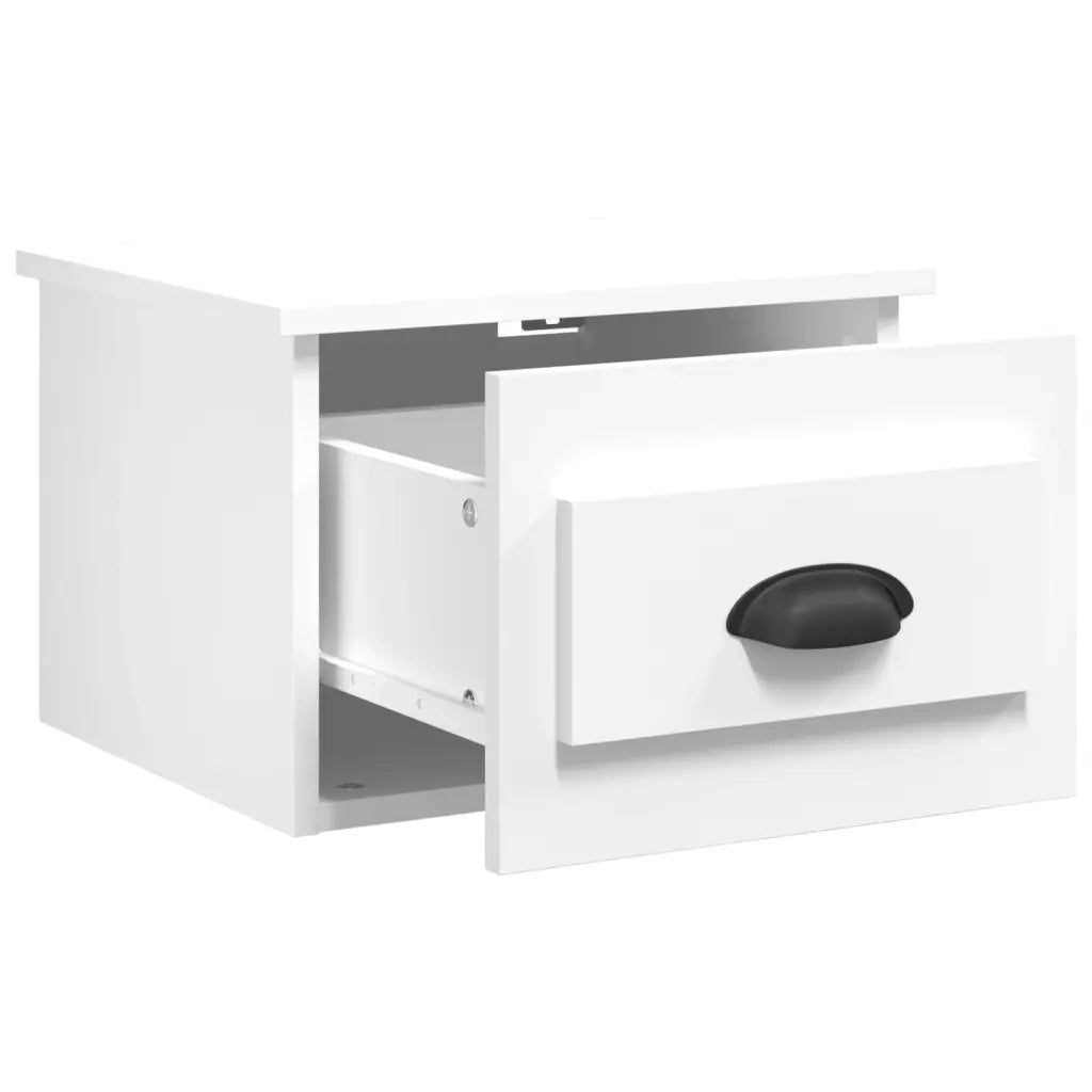 Comodino | Armadio da Notte | Mobiletto da notte a Parete Bianco 41,5x36x28 cm