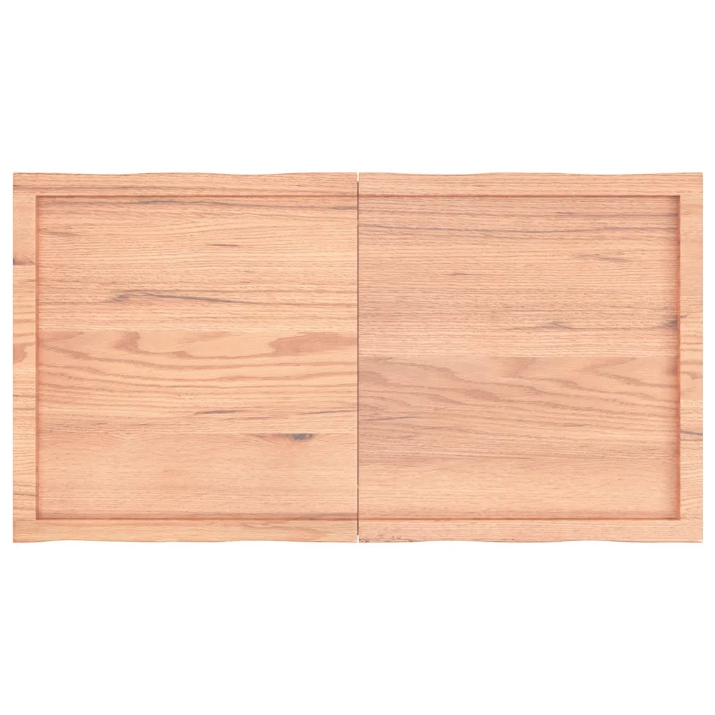 Piano Tavolo | Superficie Tavolo | Piano Scrivania Marrone Chiaro 120x60x(2-4) cm Rovere Non Trattato