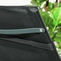 Sedia Sdraio a Dondolo Zero-Gravity da Esterno Impermeabile con Poggiatesta, 155x61x88 cm, Nero