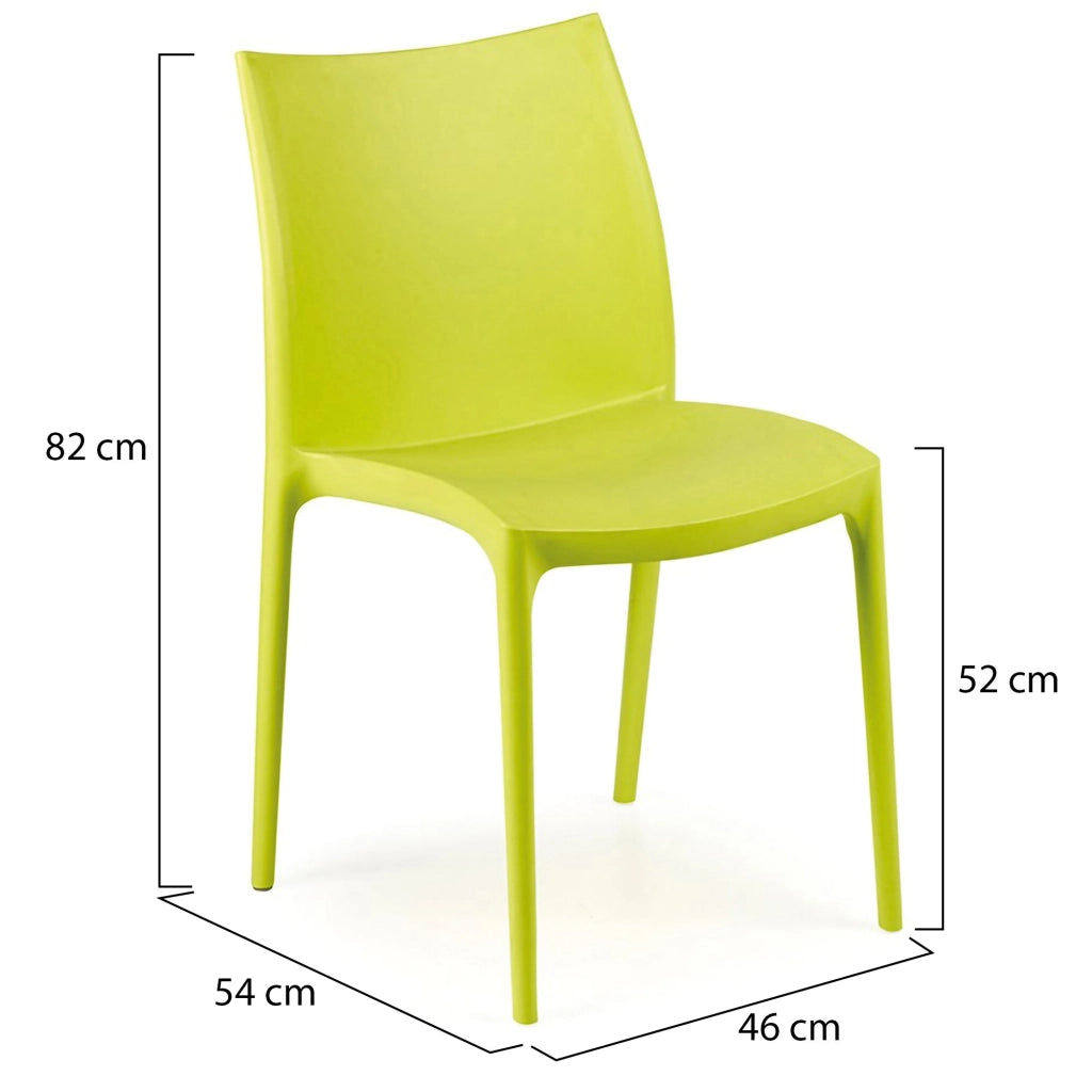 Grover, Sedia da Esterno 4 Sedie Made in Italy, Verde