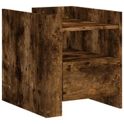Comodino | Armadio da Notte | Mobiletto da notte Rovere Fumo 45x50x50 cm in Truciolato