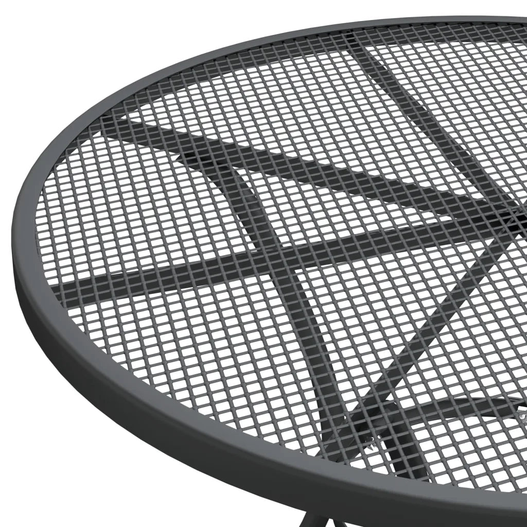 Set da Pranzo per Giardino 5pz Rete Metallica Espansa Antracite 3084712