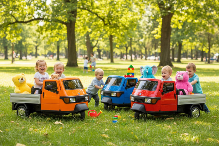 Macchina Elettrica per Bambini Licenza Piaggio Apecar 12V Verde