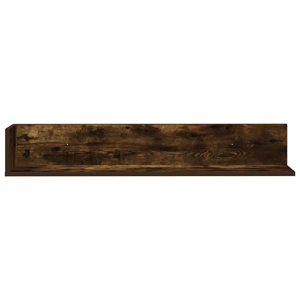 Mensole Parete 2pz Rovere Fumo 100x16,5x16,5 cm in Truciolato 860044