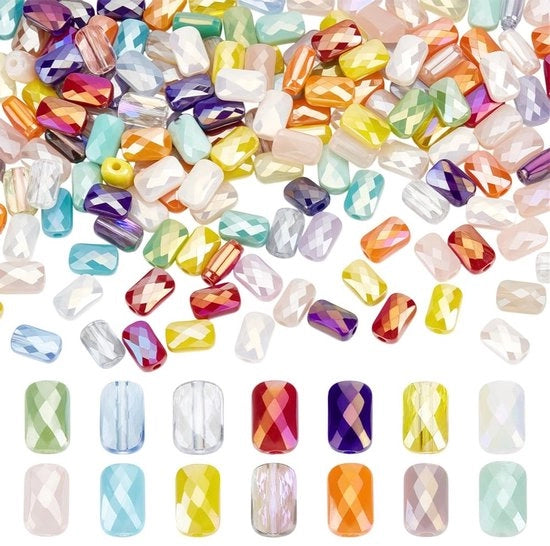 180 pezzi di perle in vetro lucidata a 12 colori - creare gioielli