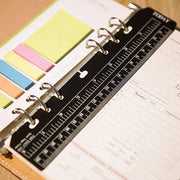 Liniale A5 in Plastica per Organizzatore di Notebook con 6 Anelli Riscaldabili