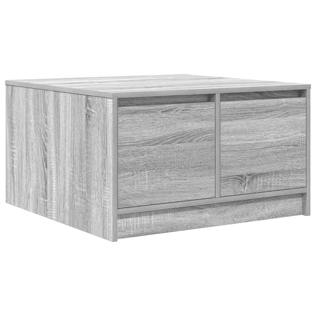 Tavolino da salotto | Tavolino da caff¨¨ | Tavolino da Soggiorno con Cassetti Grigio Sonoma 70,5x70x40 cm