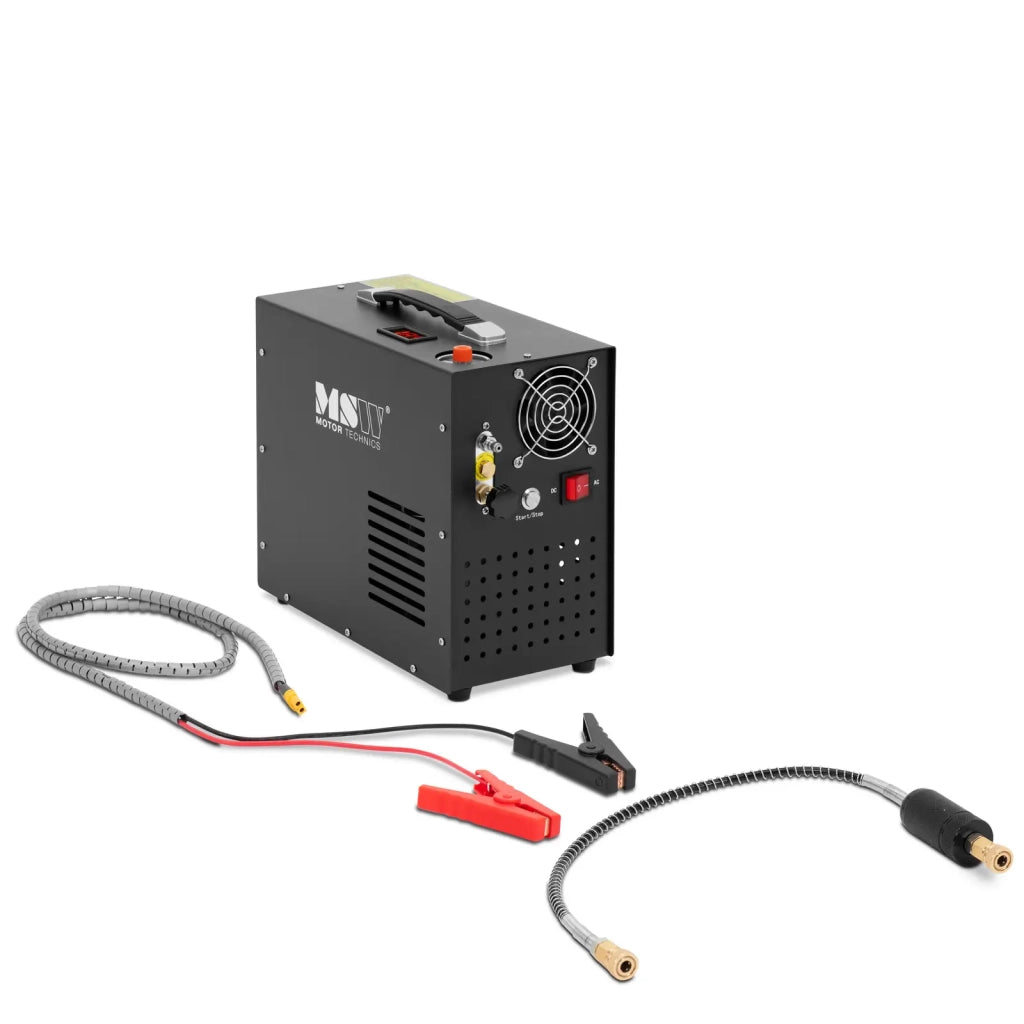 Compressore PCP 300 bar 12/220 volt 400 watt spegnimento automatico lamiera di ferro zincata alluminio nero 14_0008722