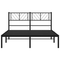 Giroletto con Testiera in Metallo Nero 120x200 cm 372177