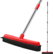 Aspirapolvere con Setole in Gomma e Waterwisser (154cm) - Spazzola per Pavimento con Setole in Gomma e Waterwisser (34cm) per Eliminare Capelli di Gatto e Cane dal Tappeto - Adatto per Interno e Esterno