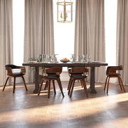 Sedie da Pranzo 6 pz Nere in Legno Curvato e Similpelle cod mxl 28157