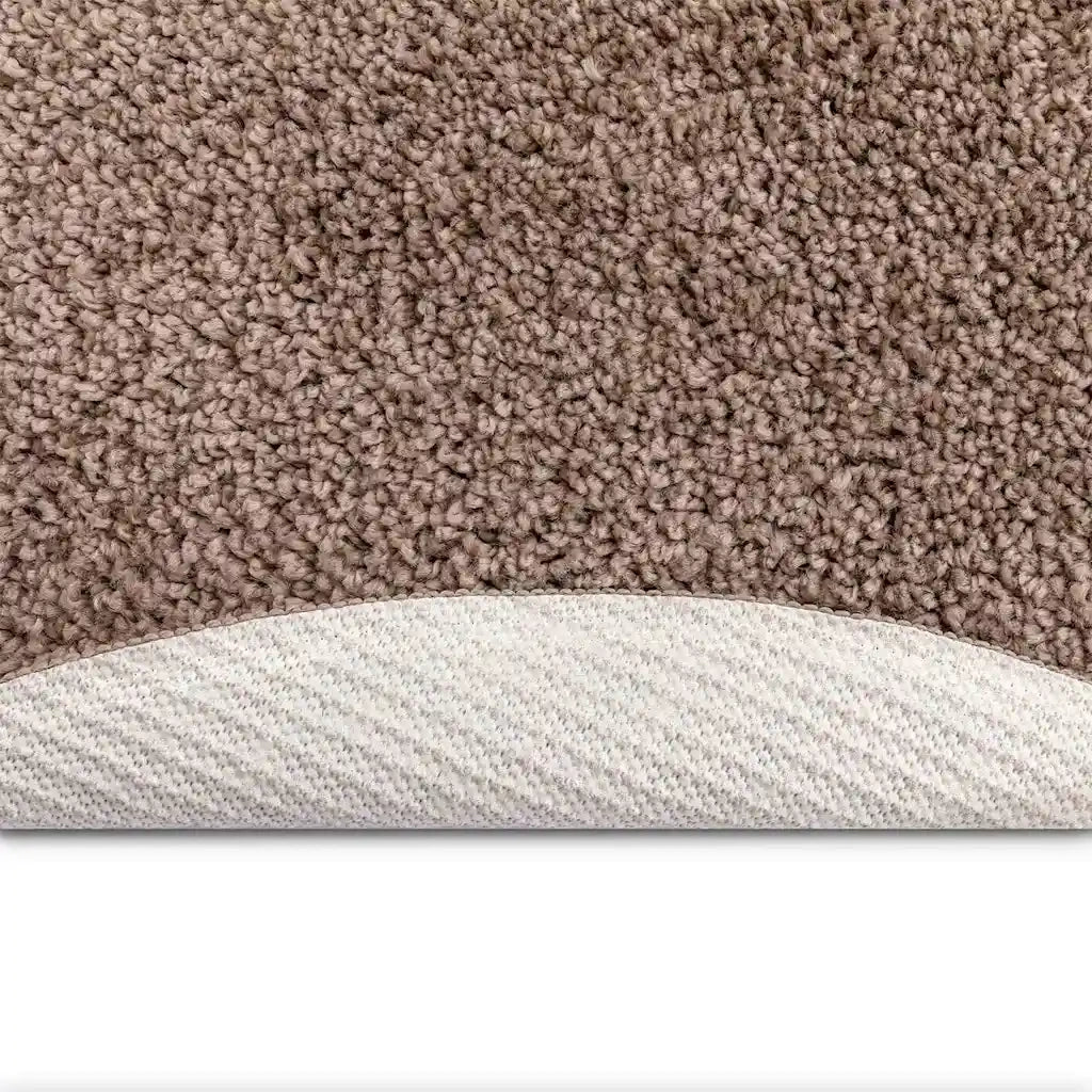 Tappeto Shaggy Antiscivolo Marrone 120 x 120 cm PP 4019800