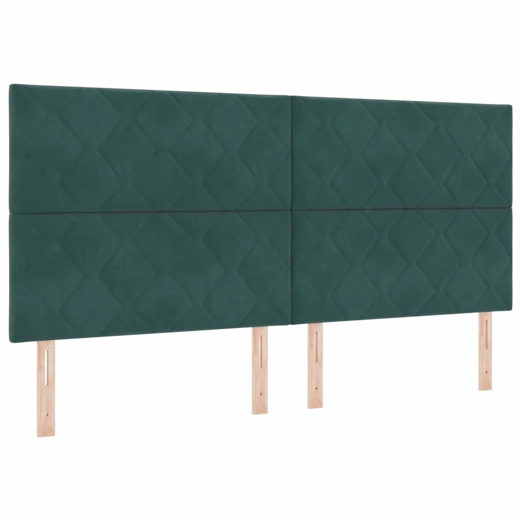 Letto con contenitore LED e materasso Verde Scuro 200 x 200 cm 3460287
