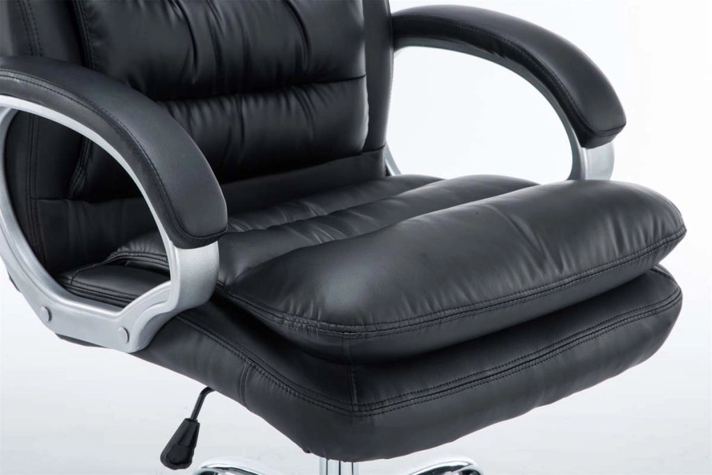 Sedia ufficio XXL Vancouver in similpelle nero