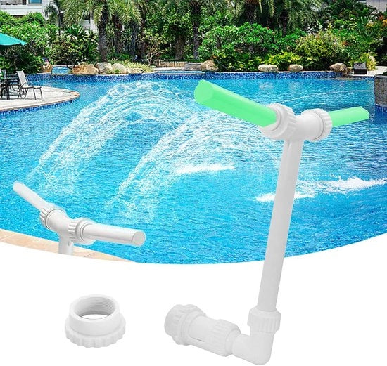 Waterval per fiume per piscine con due getti d'acqua - Regolabile altezza e direzione getto - Per piscine e bagni idromassaggi