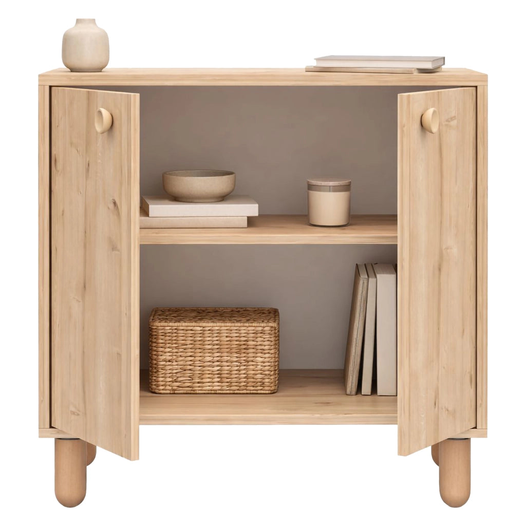 Madia Pontida, Credenza un Ripiano, 72x36x73h cm Marrone Rovere