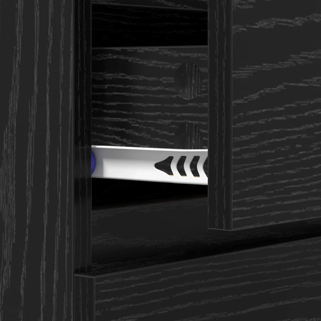 Credenza con cassetto Rovere Nero 60 x 35 x 70 cm