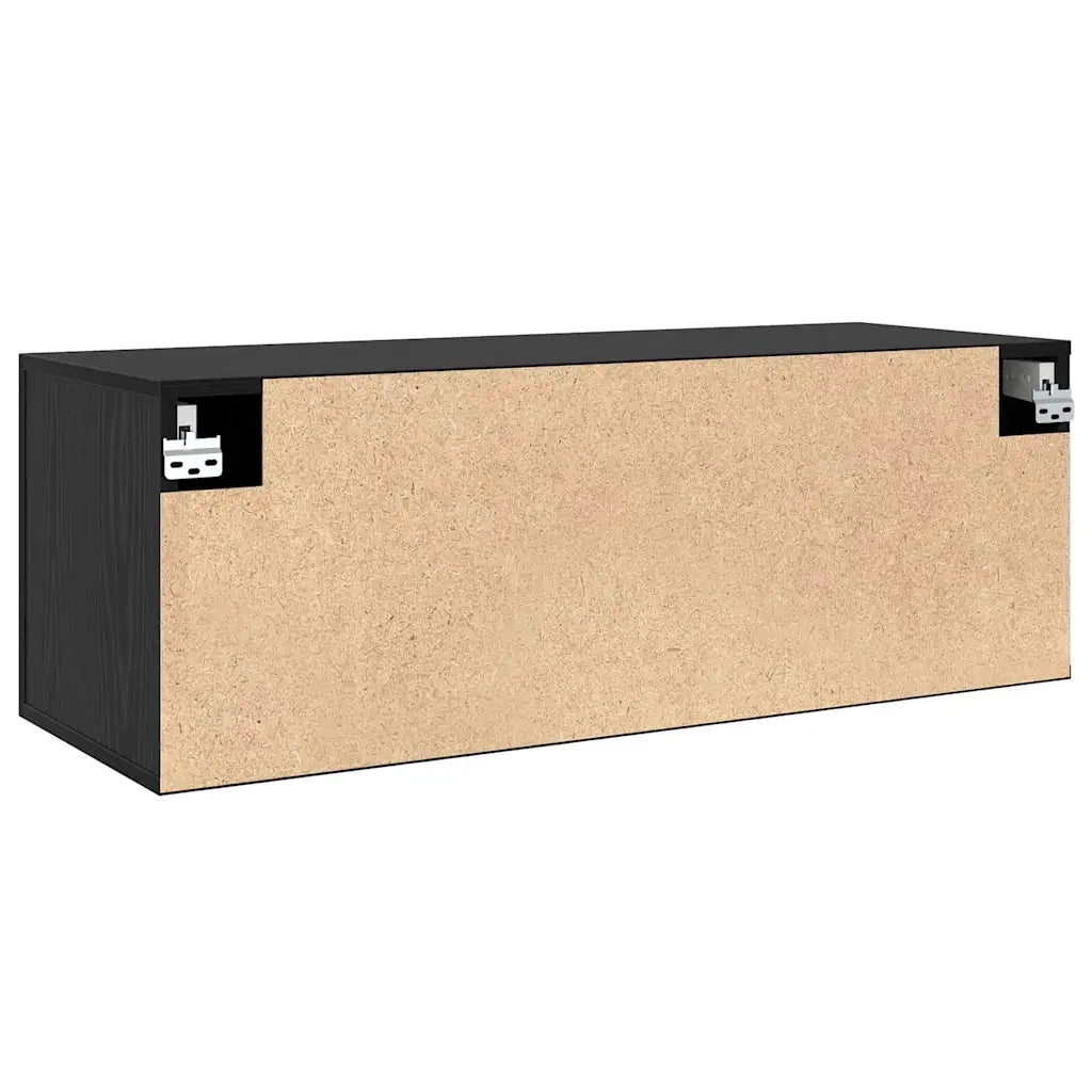 Mobiletto a muro Rovere Nero 100 x 36,5 x 35 cm 879569