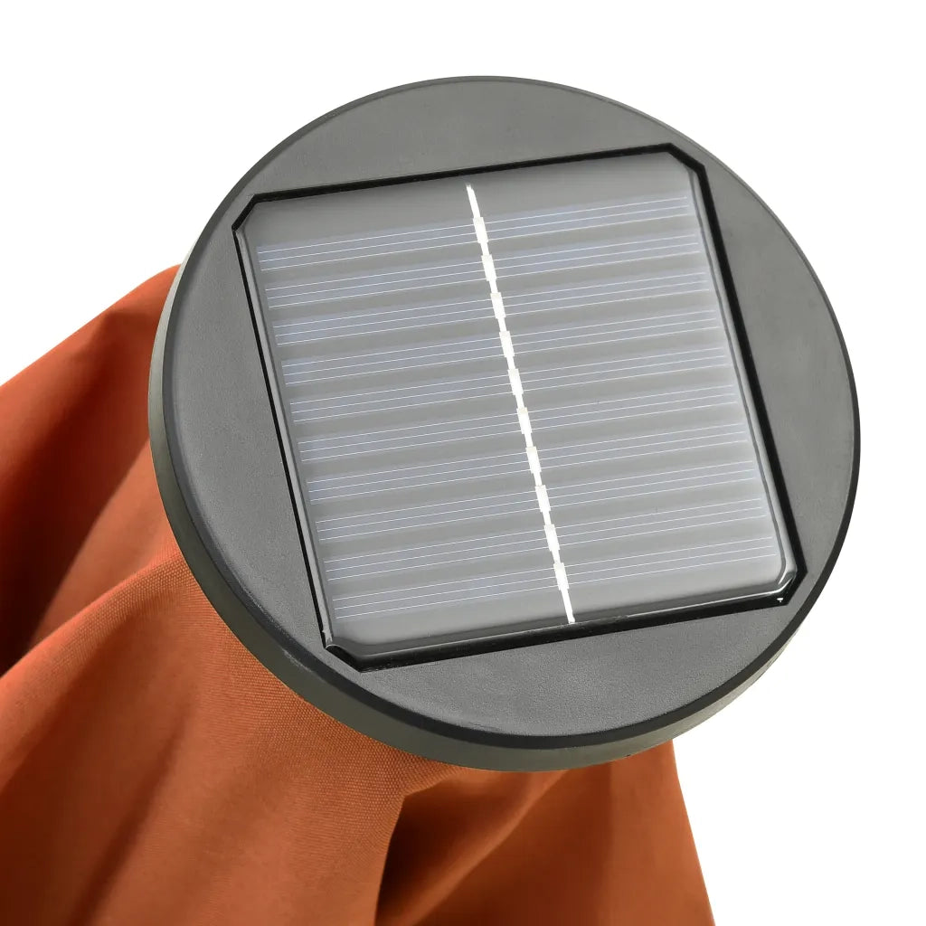 Ombrellone con Luci LED-Ombrello da giardino Terracotta 200x211 cm in Alluminio
