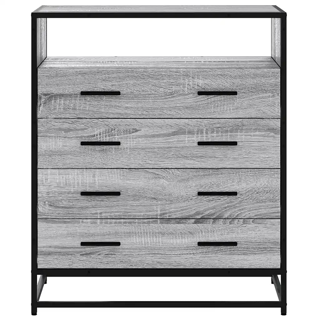 Cassettiera Grigio Sonoma 70x41x83,5 cm in Legno Multistrato 849092