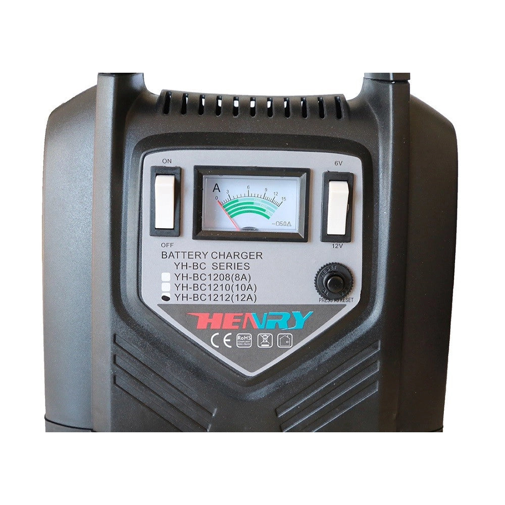 Trade Shop - Caricabatteria Auto 12v Moto 6v Carica Batterie 12a Accesori 6v 12v Bc-1212 -
