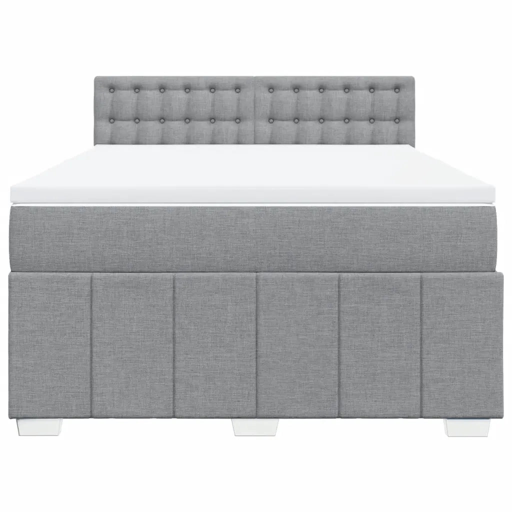 vidaXL Giroletto a Molle con Materasso Grigio Chiaro 140x190cm Tessuto