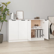 Credenze 2 pz Bianche 60x30x70 cm in Legno Multistrato cod mxl 65251