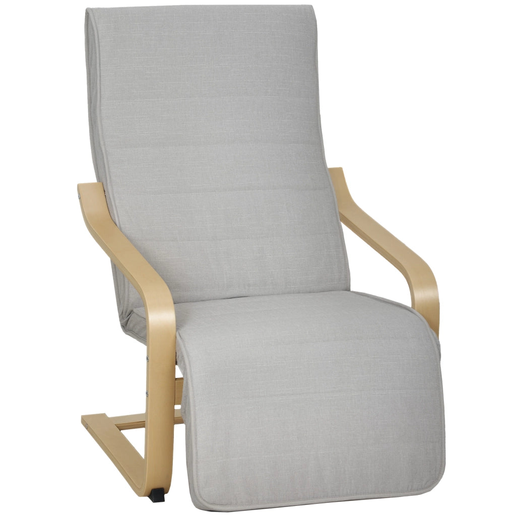 Poltrona relax con poggiapiedi regolabile ¨C Xylo ¨C tessuto grigio scuro 66,5x94x100cm