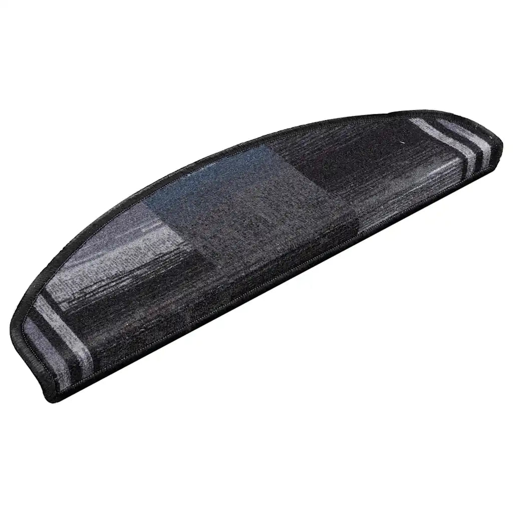 Tappetini per Scale Autoadesivi 5 pz 65x21x4 cm Nero e Grigio 149834