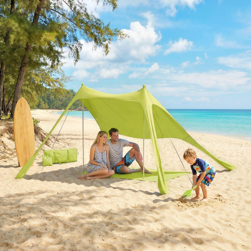 Carpa da Giardino Pieghevole ¨C zephmum ¨C Verde UPF50+ con Paletti e Borsa