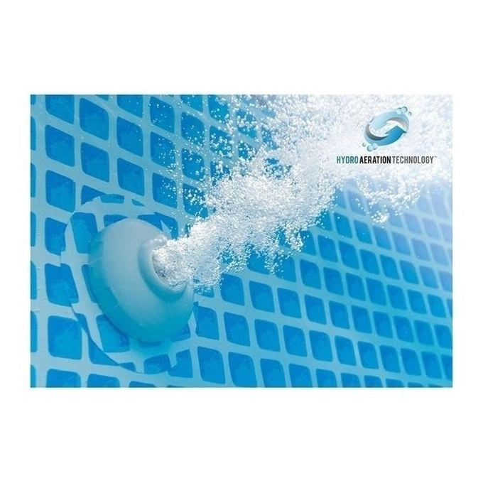 Intex 26756NP Piscina Fuori Terra Prisma Frame Rotonda Pompa Filtro 5678 L-h Scaletta Telo Base e Copertura 32695 L Acciaio e PVC Grigio 610x132 cm 610cm x132cm Con Pompa Filtro