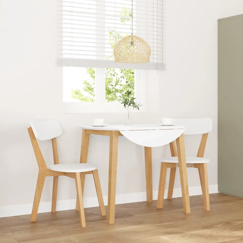 Sedie da Pranzo 2 pz in Legno Massello di Hevea 4102434