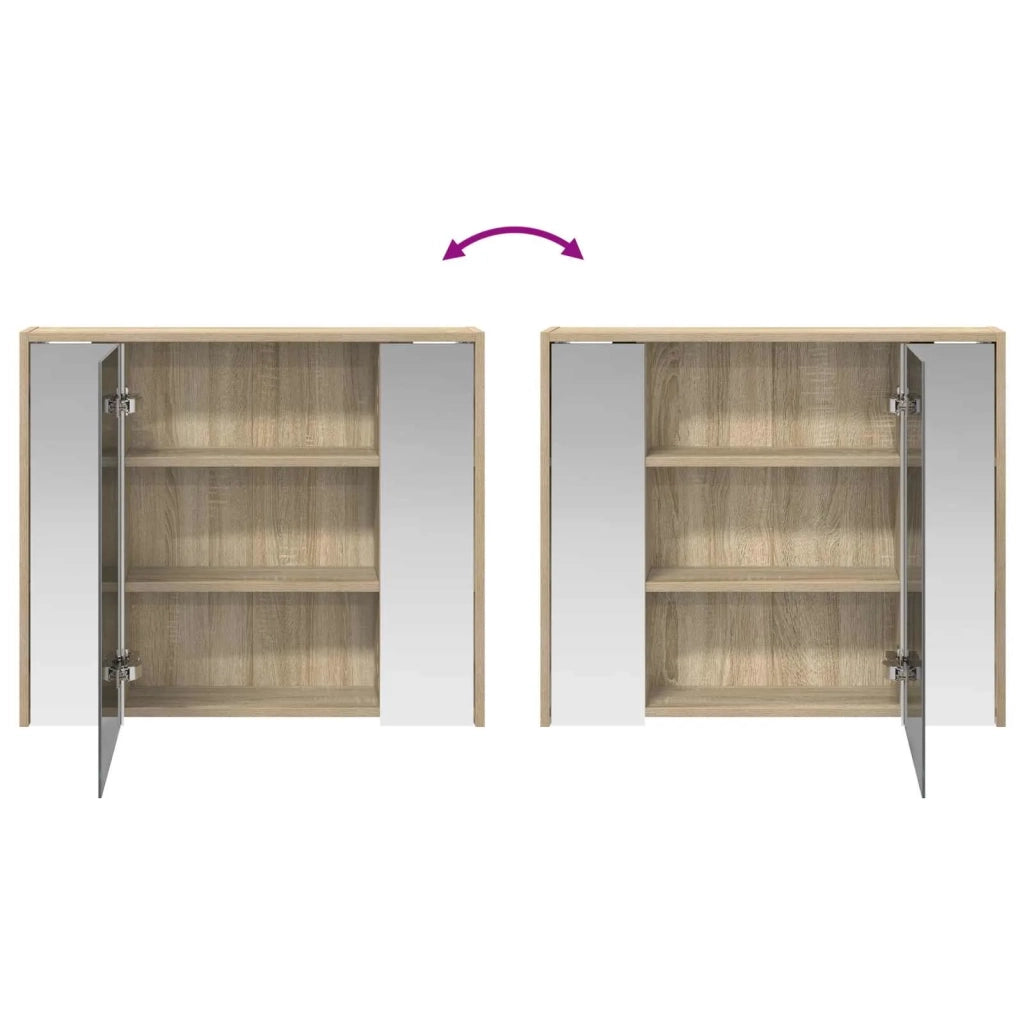 Mobiletto per specchio da bagno Rovere Sonoma