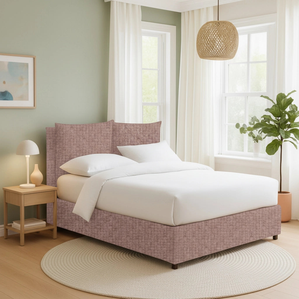 Penrith, Letto Singolo Sfoderabile Made in Italy, Rosa Antico