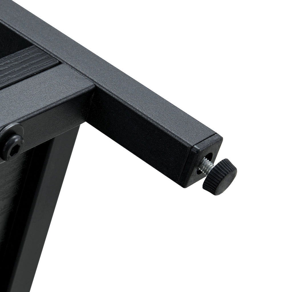 TAVOLO ROTONDO 107 cm Nero in MDF e Metallo con doppio piano