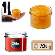 KADAX Barattoli da 235 ml per miele, conserve, marmellata, vetro per candele, 10 pezzi Fi 82