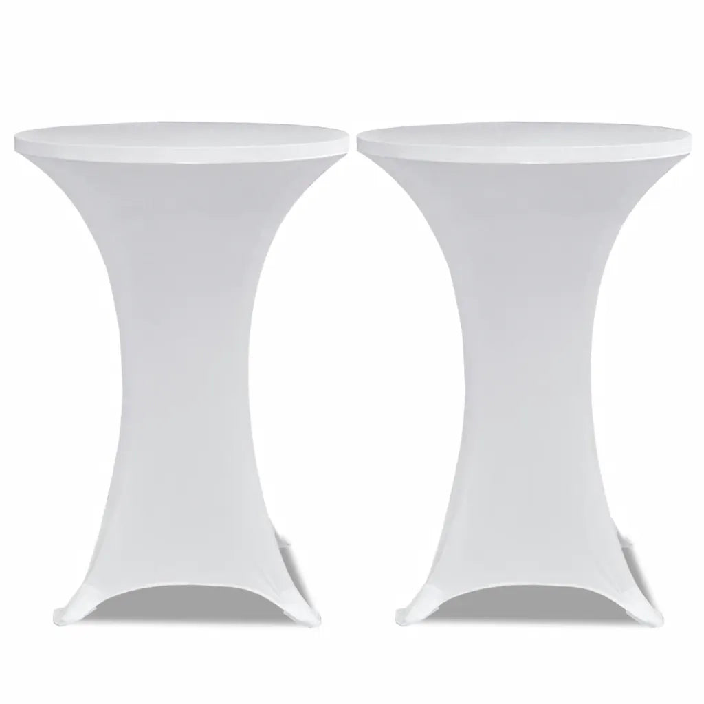 Coperture Verticali per Tavolo 4 pz ?80 cm Bianco Elastico CFW6057599