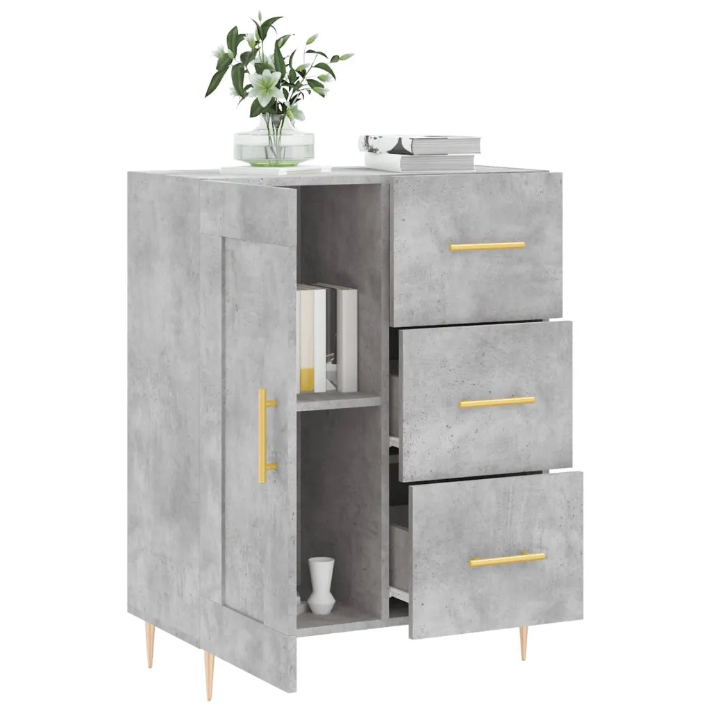 Credenza Grigio Cemento 69,5x34x90 cm in Legno Multistrato 830248