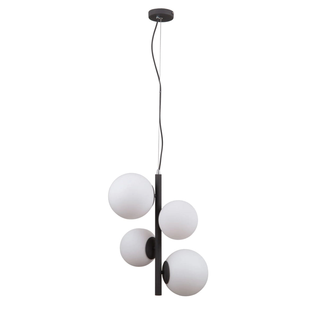 Italux Riga lampadario moderno nero satinato 4 luci