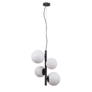 Italux Riga lampadario moderno nero satinato 4 luci