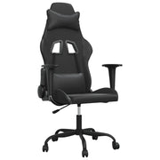 Sedia da Gaming | Sedia da e-sports Massaggiante Nera in Similpelle